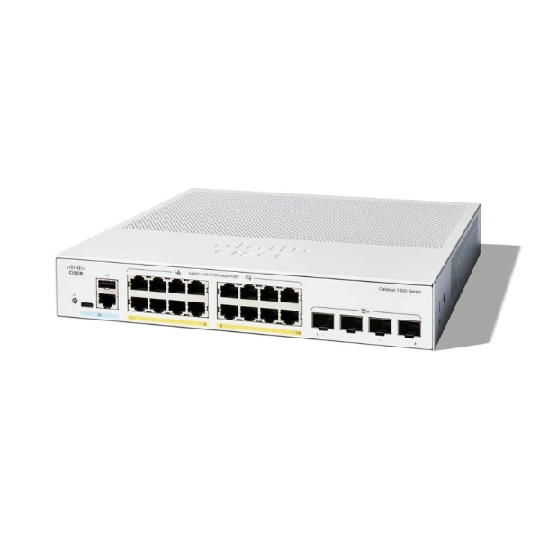 Các mặt của Switch Cisco C1300-16P-4X Các mặt của Switch Cisco C1300-16P-4X