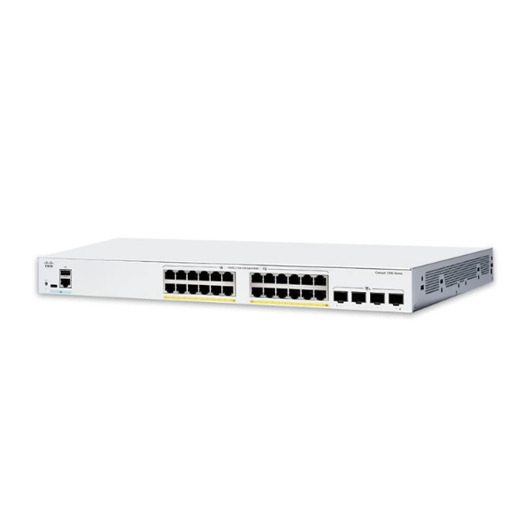 Cisco C1300-24FP-4G với 24 cổng Gigabit Ethernet PoE+ và 4 cổng uplink SFP