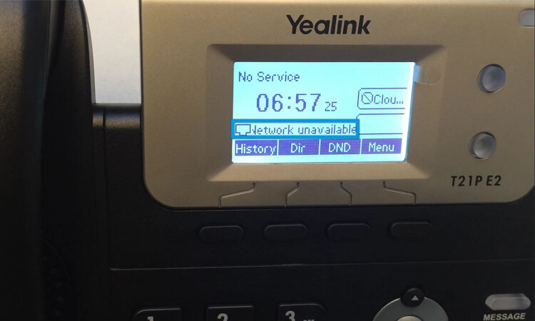 Điện thoại Yealink hiển thị Network Unavailable