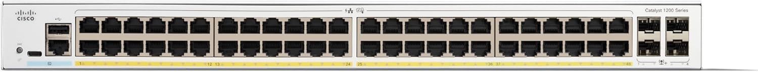 Switch Cisco C1200-48P-4X 2025 Mặt trước Switch Cisco C1200-48P-4X