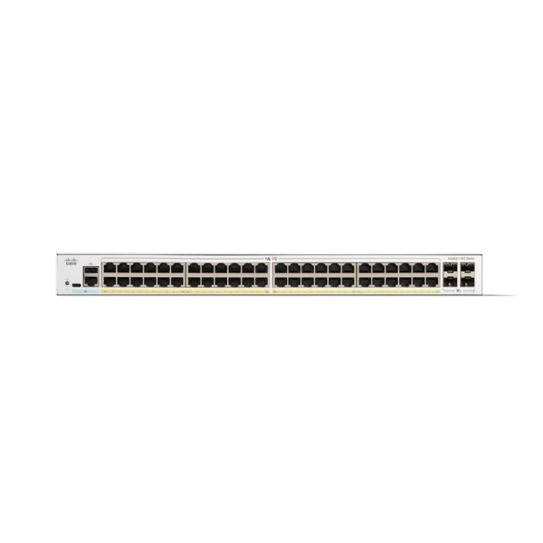 Mặt trước của switch Cisco C1200-48T-4X Mặt trước của switch Cisco C1200-48T-4X