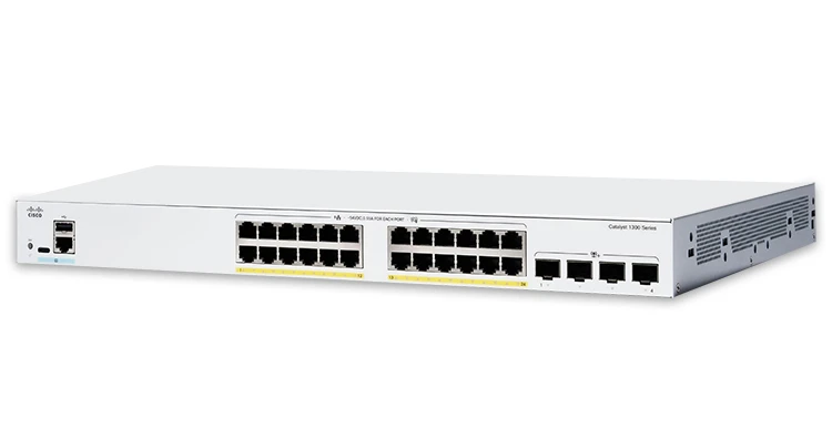 Switch Cisco C1300-24T-4G có 24 cổng Gigabit Ethernet và 4 cổng uplink SFP