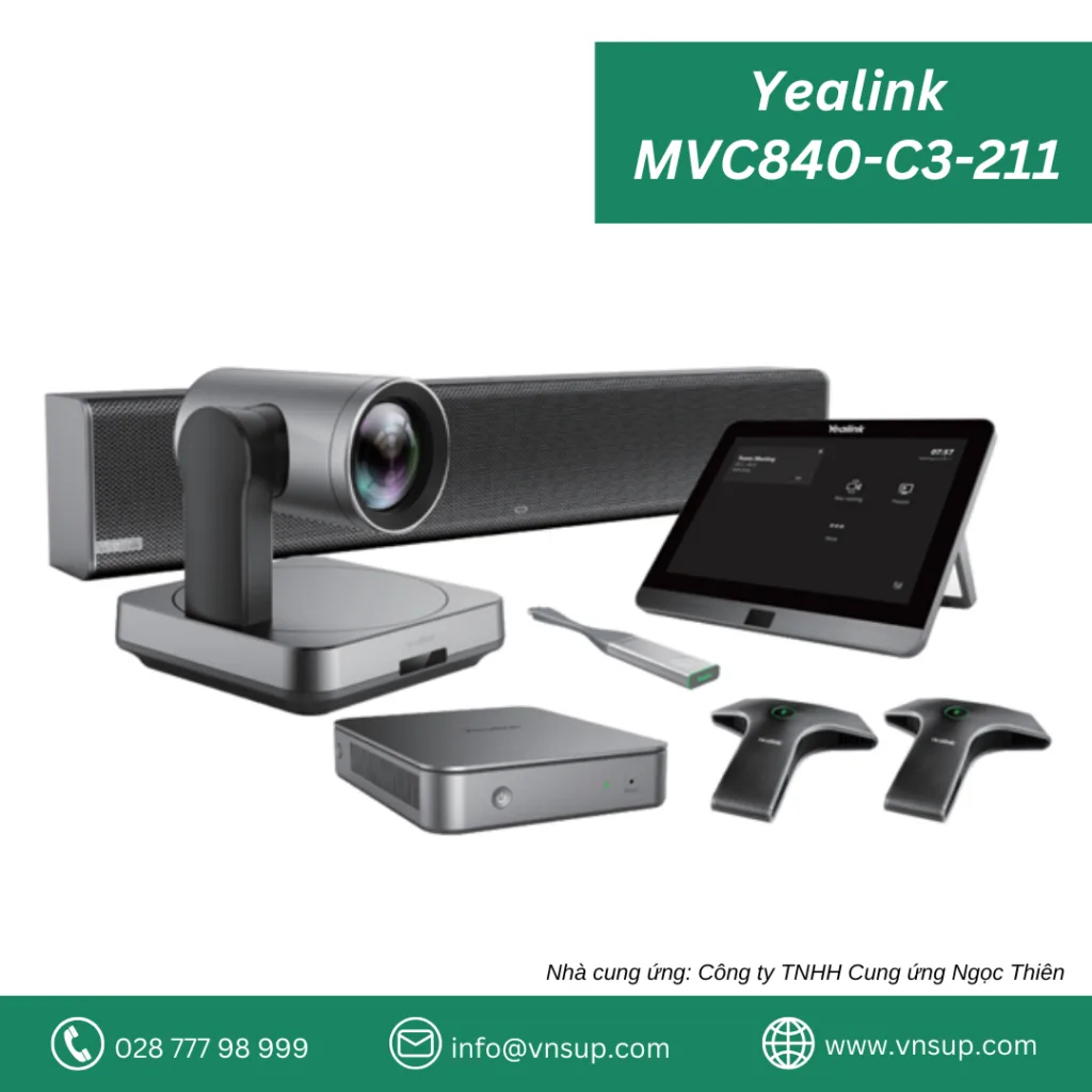Bộ thiết bị họp cho phòng họp lớn Yealink MVC840-C3-211