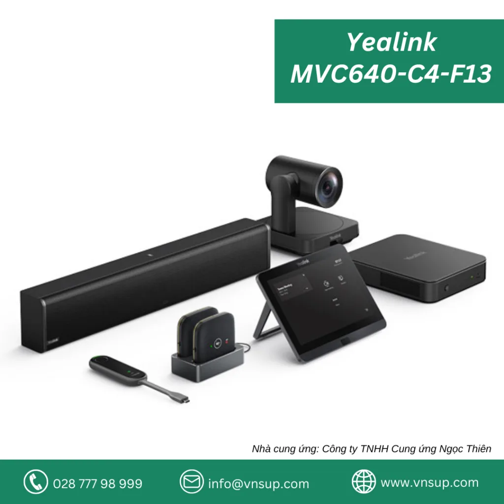 Bộ thiết bị họp cho phòng họp vừa và lớn Yealink MVC640-C4-F13