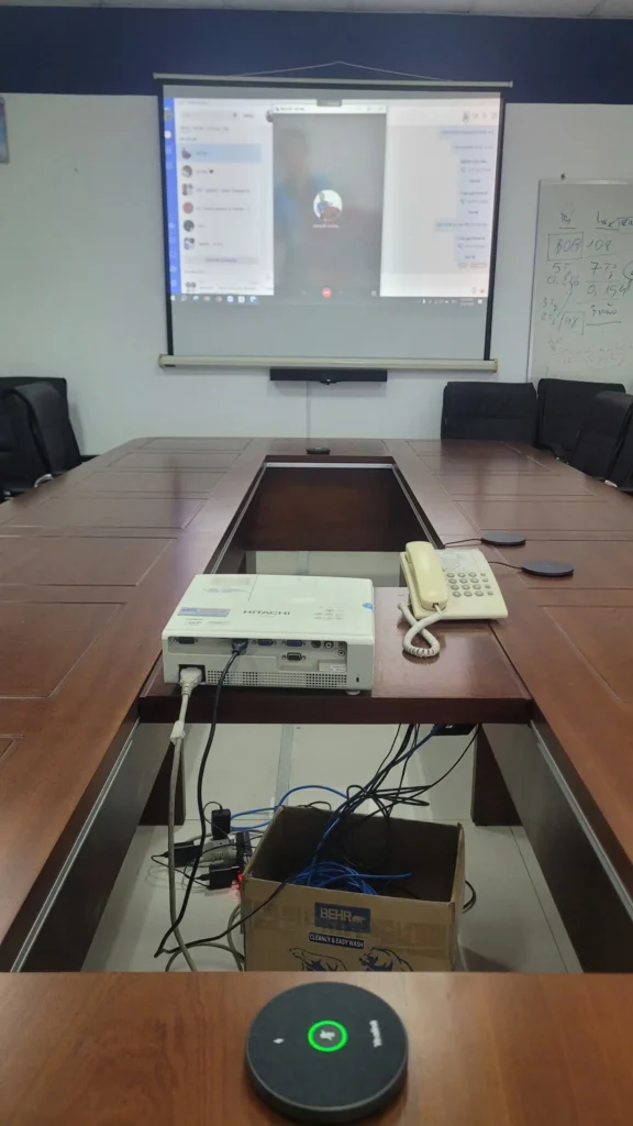 Chạy thử bộ thiết bị họp cho phòng họp vừa và lớn của Yealink tại Công ty cổ phần Bewin & Coating SG