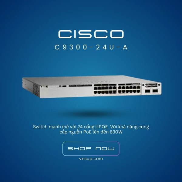 giới thiệu bộ chuyển mạch Cisco C9300-24U-A