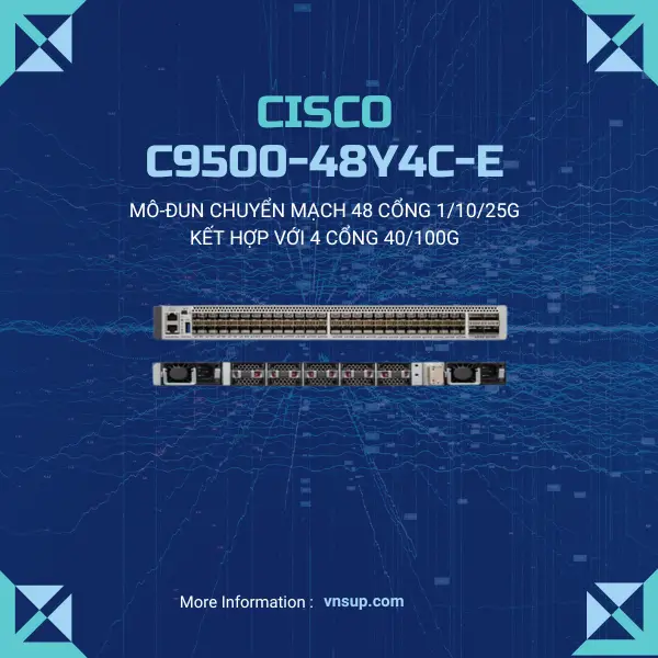 Cisco C9500-48Y4C-E 2025 giới thiệu mô-đun chuyển mạch Cisco C9500-48Y4C-E