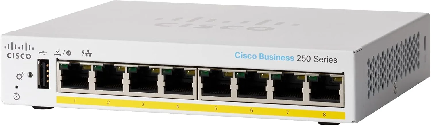 Cisco CBS250-8PP-D-EU cung cấp 8 cổng 1GE hỗ trợ PoE+
