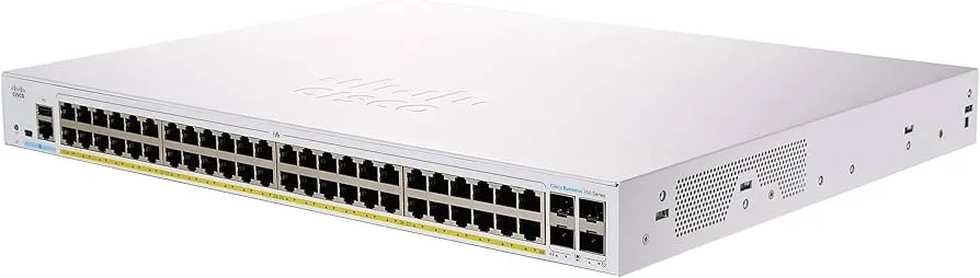 Cisco CBS350-48T-4X-EU với 48 cổng Gigabit Ethernet (1G), 4 cổng 10G SFP+