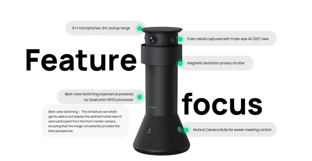 Hình dáng và tính năng của các thành phần trong Yealink MTower