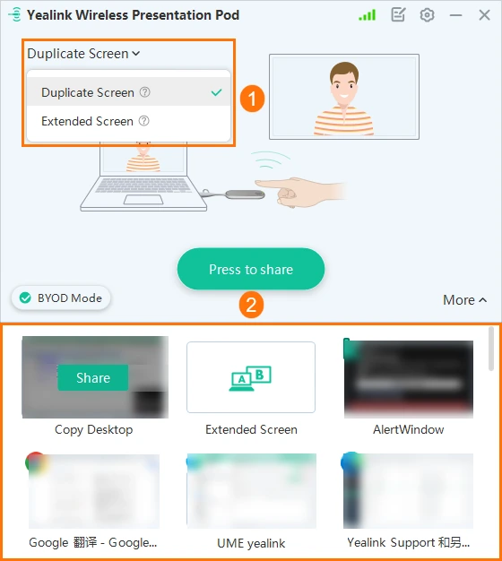 Hướng dẫn chia sẻ màn hình qua phần mềm của WPP20 hoặc WPP30