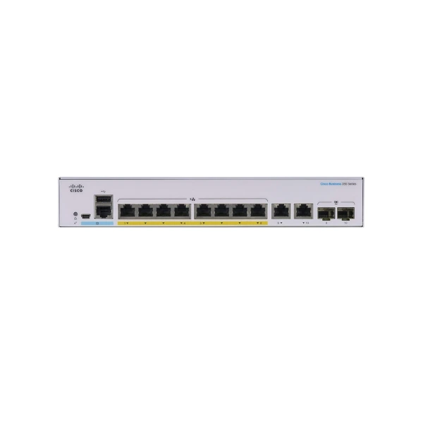 Mặt trước Cisco CBS350-8P-E-2G-EU Mặt trước Cisco CBS350-8P-E-2G-EU