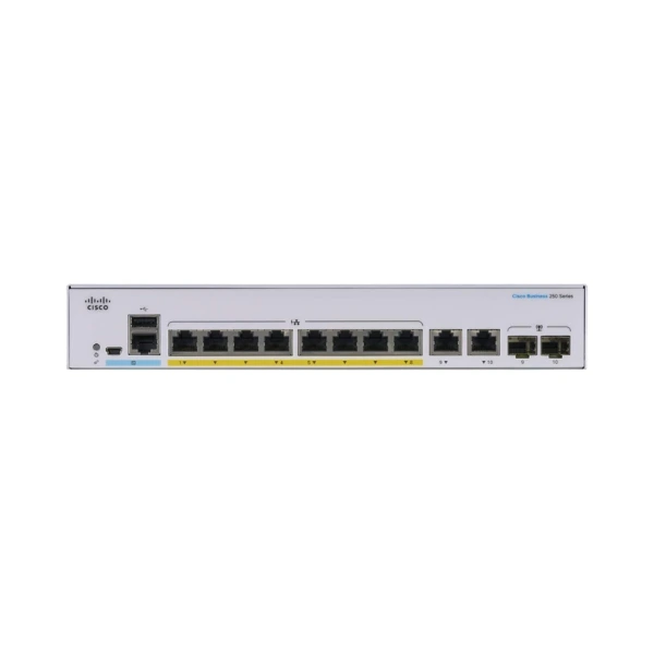 Mặt trước Switch Cisco CBS250-8FP-E-2G-EU