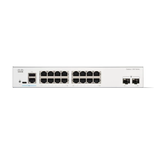 Mặt trước switch Cisco C1300-16T-2G