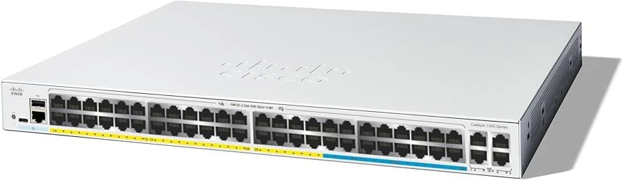Switch Cisco C1300-48MGP-4X với 16 cổng 2.5G, 32 cổng GE và 4 cổng 10G SFP+ uplinks