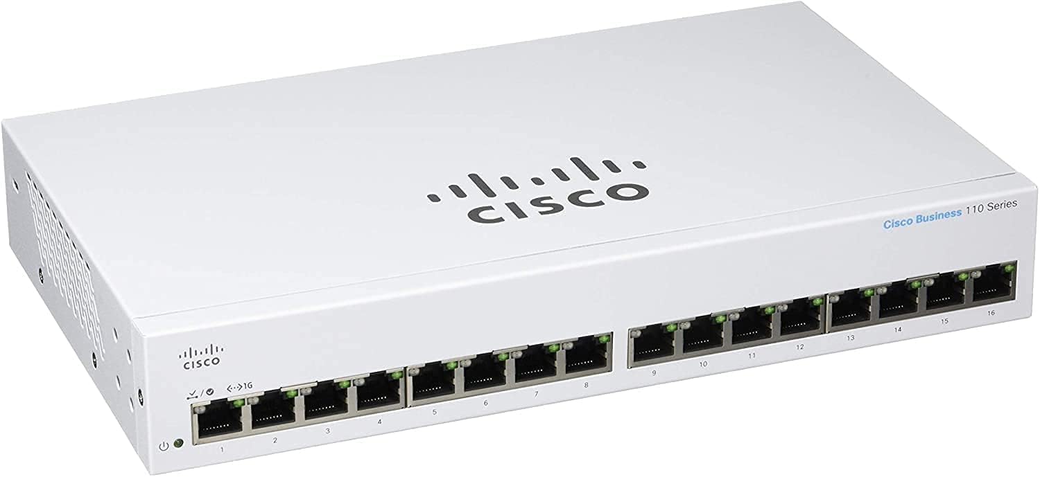 Switch Cisco CBS110-16T-EU 2025 Switch Cisco CBS110-16T-EU cung cấp 16 cổng Gigabit Ethernet