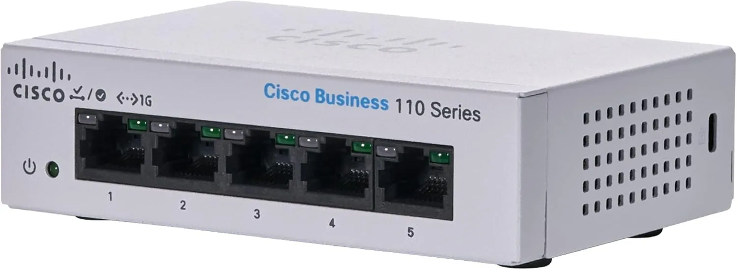 Switch Cisco CBS110-5T-D-EU với 5 cổng Gigabit Ethernet