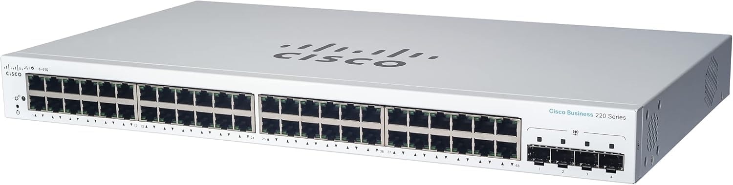 Switch Cisco CBS220-48P-4X-EU 2025 Switch Cisco CBS220-48P-4X-EU với 48 cổng mạng 1G, 4 cổng uplink 10G SFP+