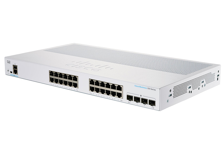 Switch Cisco CBS350-24T-4G-EU 2025 Switch Cisco CBS350-24T-4G-EU với 24 cổng Gigabit Ethernet và 4 cổng SFP 1G