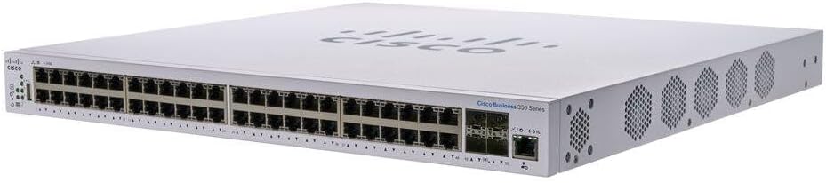 Switch Cisco CBS350-48XT-4X-EU 2025 Switch Cisco CBS350-48XT-4X-EU có 48 cổng đồng (RJ45) 10G và 4 cổng uplink 10G SFP+, 1 cổng quản trị GE
