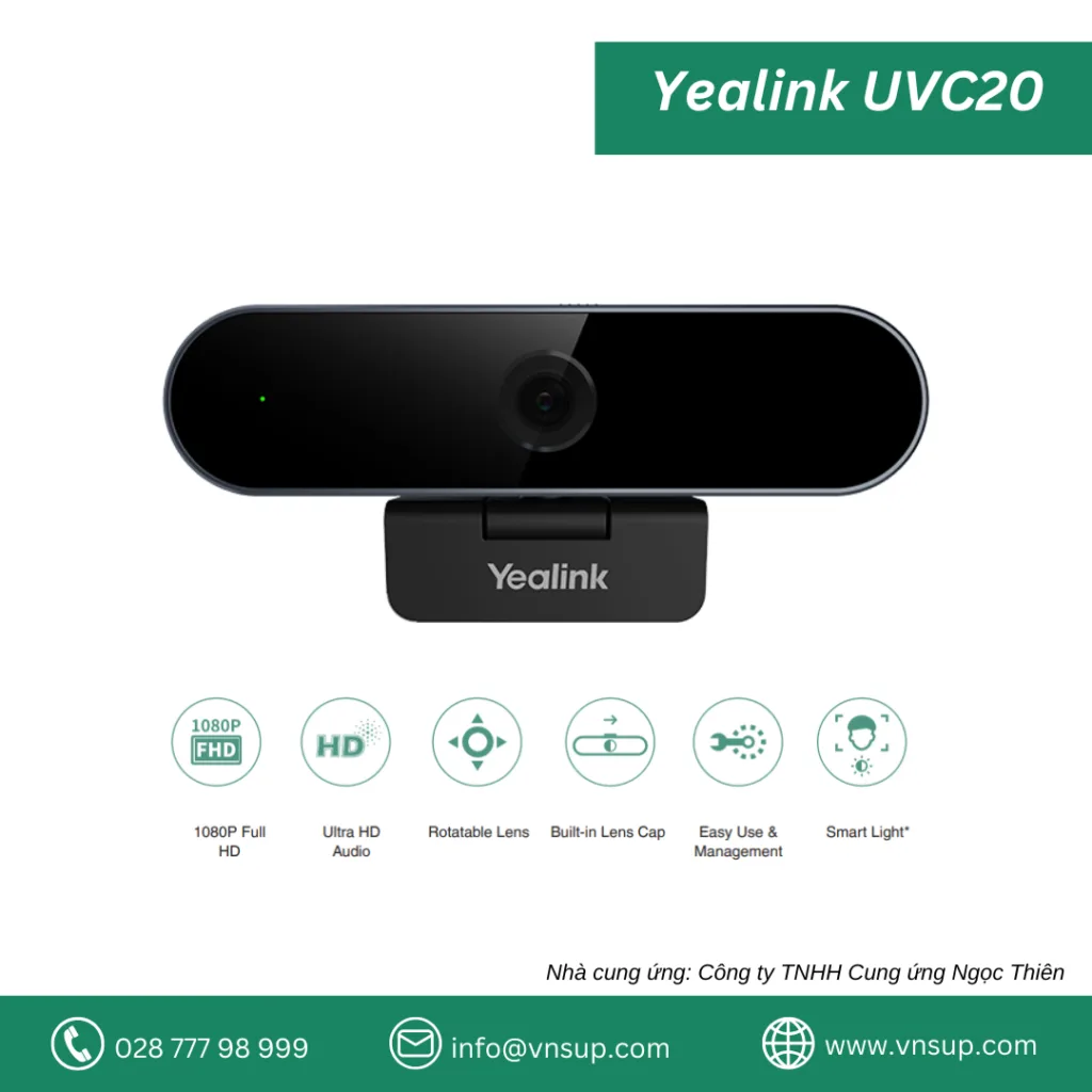 Giải pháp hội nghị trực tuyến cho ngành tài chính Yealink UVC20