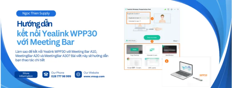 học cách kết nối Yealink WPP30 với Meeting Bar