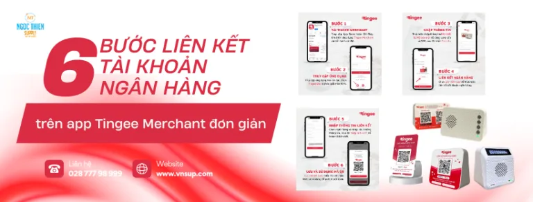 Cách liên kết tài khoản ngân hàng trên app Tingee Merchant