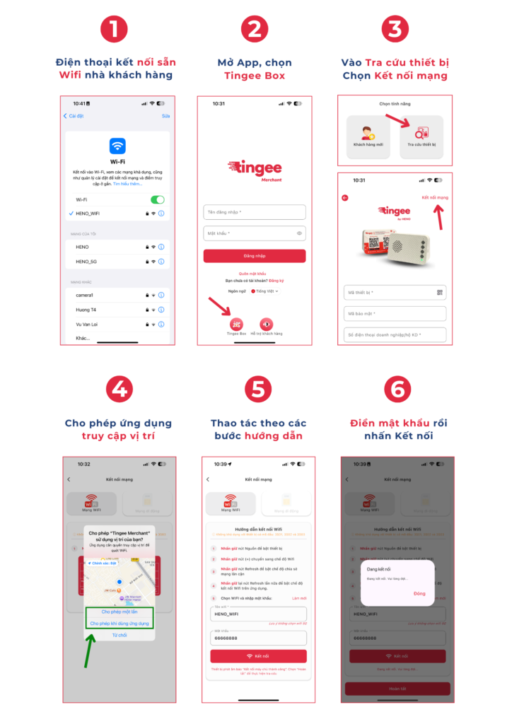 Hướng dẫn kết nối Wifi với loa thông báo chuyển khoản Tingee Box với app Tingee Merchant
