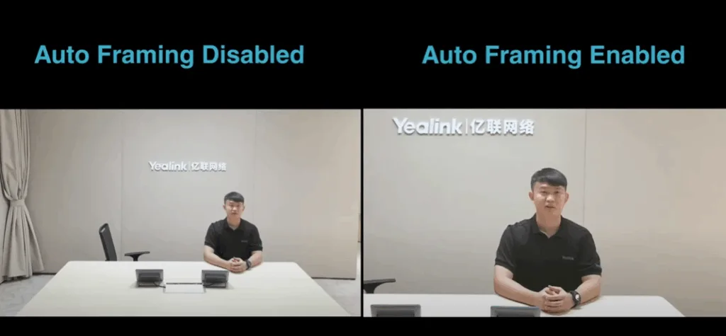 So sánh trước và sau khi bật tính năng Auto Framing