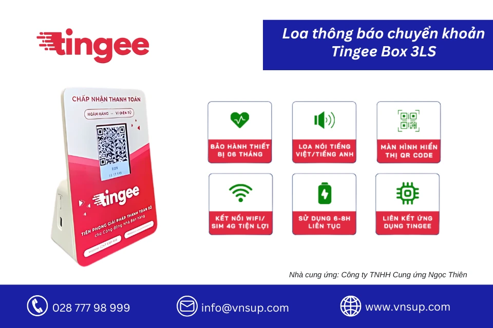 Tính năng của loa thông báo chuyển khoản Tingee Box 3LS