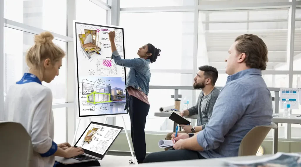 Viết vẽ thoải mái trên màn hình tương tác samsung flip 2