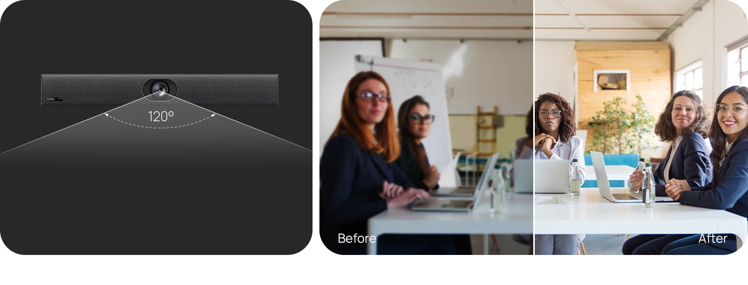 Hình ảnh sáng hơn với công nghệ Smart Area Exposure trong Yealink UVC40 E2