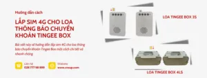 cách lắp sim 4G cho loa thông báo chuyển khoản Tingee Box