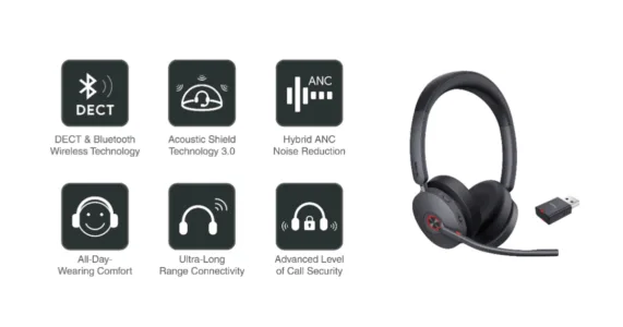 Những ưu điểm nổi bật của tai nghe Yealink WH68 Hybrid