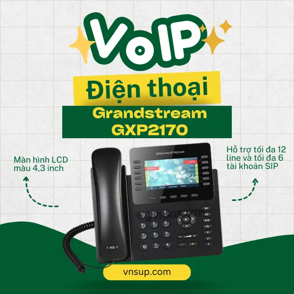 Điện thoại VoIP tốt nhất về khả năng mở rộng grandstream gxp2170