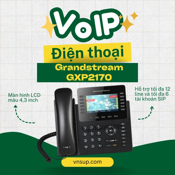Điện thoại VoIP tốt nhất về khả năng mở rộng grandstream gxp2170