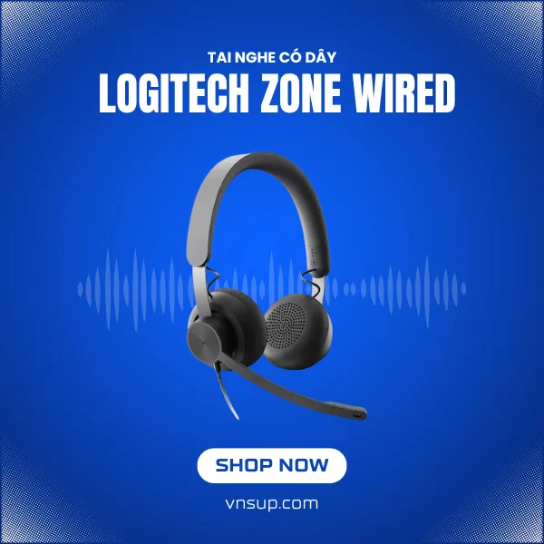 tai nghe có dây tốt nhất cho microsot teams logitech zone wired