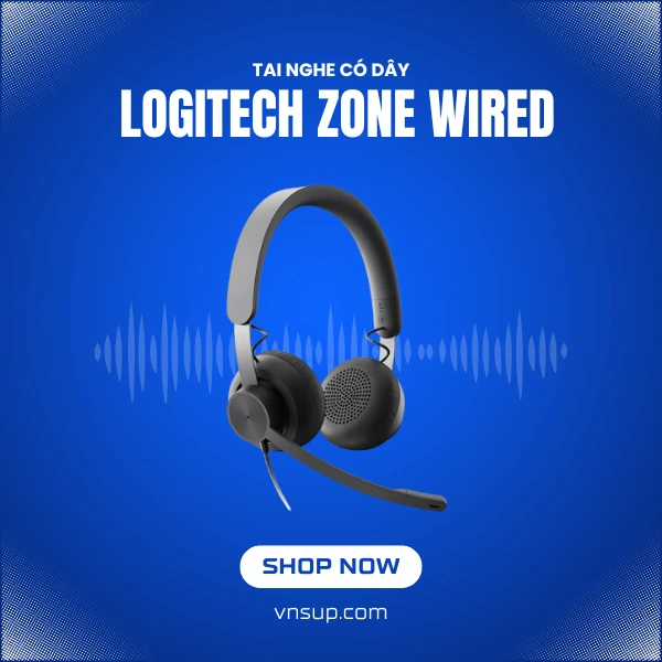 tai nghe có dây tốt nhất cho microsot teams logitech zone wired