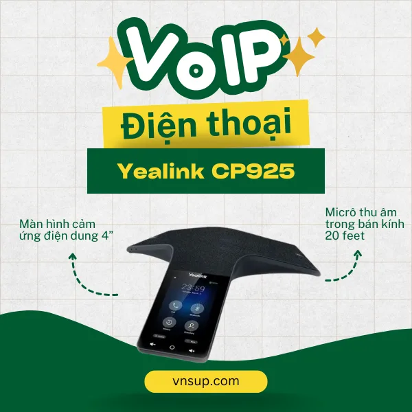 Điện thoại VoIP tốt nhất cho phòng hội nghị yealink cp925