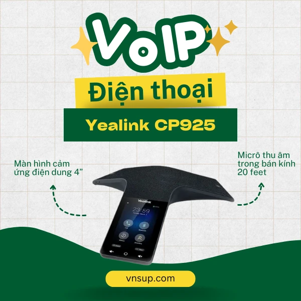 Điện thoại VoIP tốt nhất cho phòng hội nghị yealink cp925