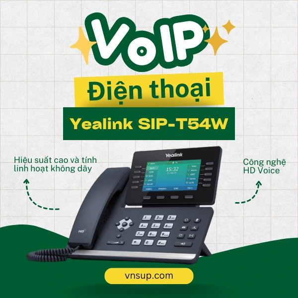 Điện thoại VoIP tốt nhất cho doanh nghiệp nhỏ 2025 yealink sip-t54w