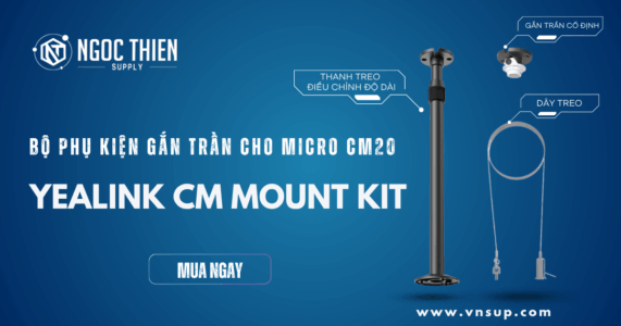 Bộ phụ kiện gắn trần Yealink CM Mount Kit cho micro CM20 2025 Bộ phụ kiện gắn trần Yealink CM Mount Kit cho micro CM20