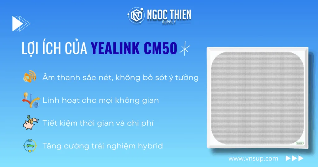 Lợi ích của Yealink CM50 trong hội nghị truyền hình