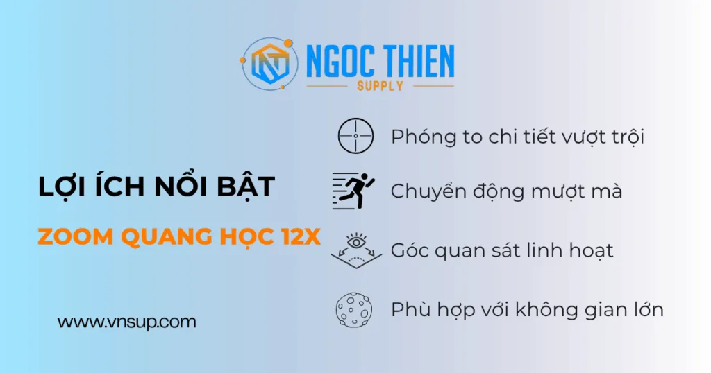 Lợi ích nổi bật của zoom quang học 12X