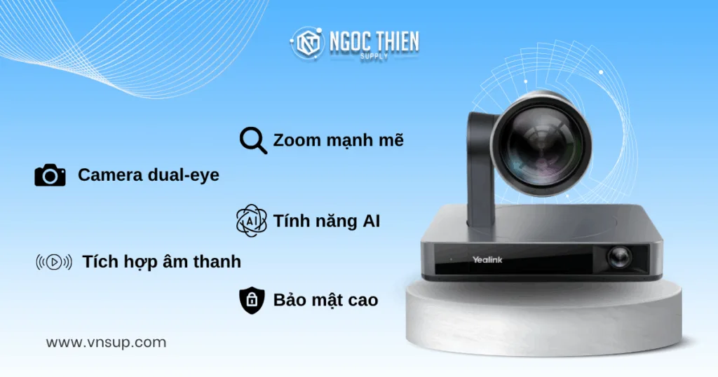 Yealink UVC86 – Camera 4K linh hoạt cho mọi không gian họp
