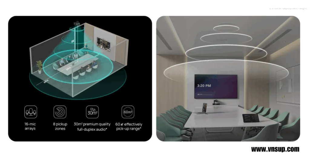 CMKit-121 - Giải pháp âm thanh trần Yealink toàn diện cho phòng họp lớn