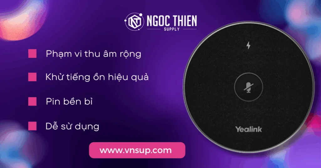 Micro VCM36-W_ âm thanh không dây linh hoạt