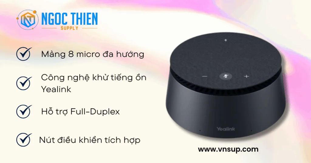 Yealink CP50 với âm thanh trong trẻo, khử tiếng ồn vượt trội
