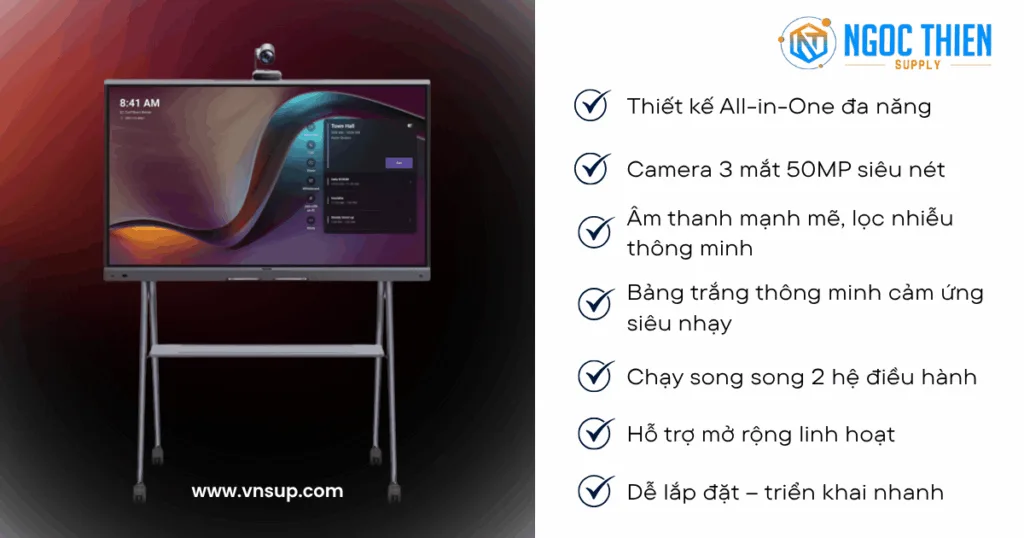 Yealink MeetingBoard Pro – Bảng họp tương tác tích hợp hội nghị