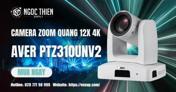 Camera zoom quang 12X 4K AVer PTZ310UNV2